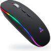 Uineer Bluetooth Mouse, LED Rechargeable Wireless Mouse