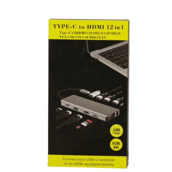 Type C to HDTV 12 in 1 USB Hub