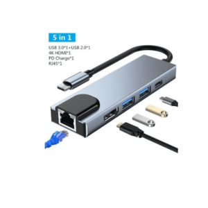 Vention 5-in-1 USB-C HUB With Gigabit Ethernet Adapter