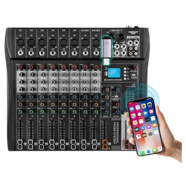 8 Channel Professional Audio Mixer